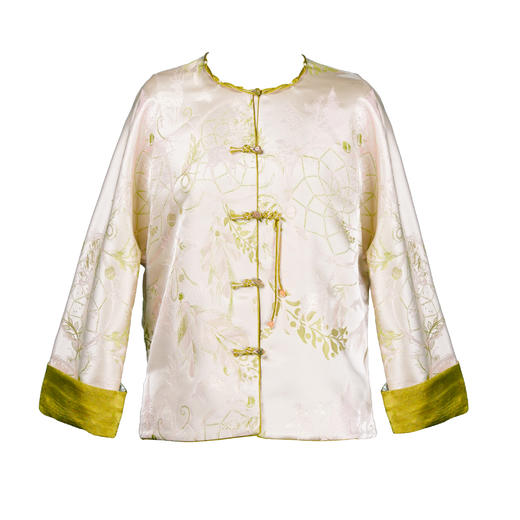 荷言GL 丛中笑 林间鹿纹织金提花新中式上衣 商品图4