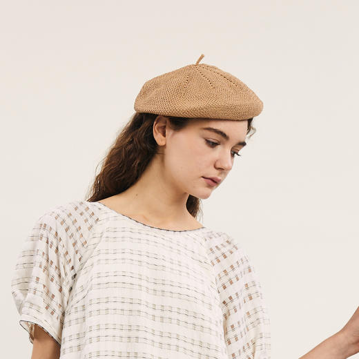 谜底贝雷帽女士2024年夏季新品复古学院风时髦出游帽子242MQ0904 商品图3