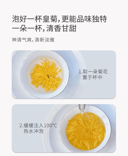 ✈️包邮到家，山西芮城菊花茶，特级菊花，无任何熏制，纯天然晾晒！0.4克/朵，15朵/盒，一组三盒 商品图4