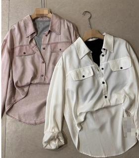 【门店同款】ENJOY春季松驰美学-口袋假两件上衣 157048361