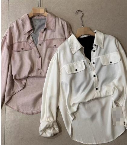 【门店同款】ENJOY春季松驰美学-口袋假两件上衣 157048361 商品图0