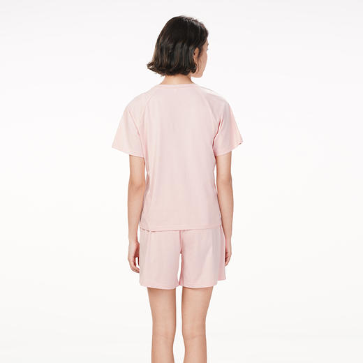 都市丽人亲情蜜语生活家居春夏睡衣女32支纯棉单面家居服薄款短袖短裤女士棉质套装LH40A7 商品图4