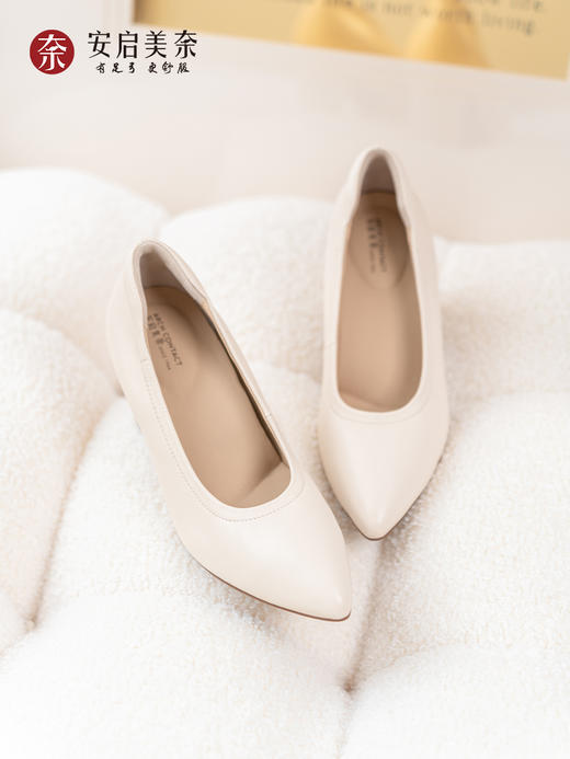 ARCHCONTACT安启美奈粗方跟通勤休闲舒适女鞋52901 商品图2