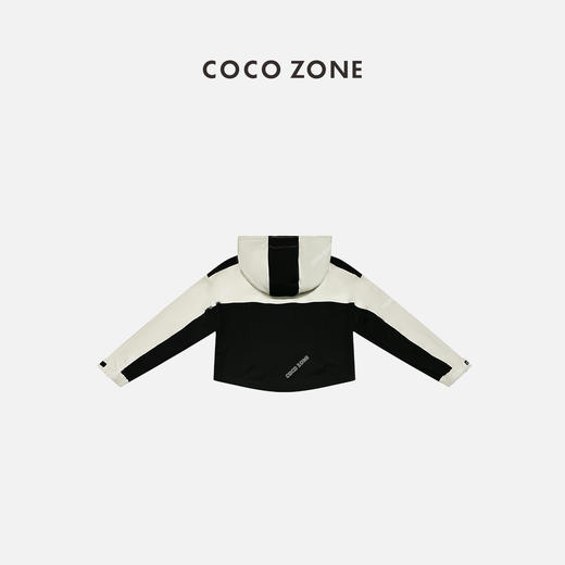 COCO ZONE202撞色拼接连帽时尚外套气质通勤拉链上衣CC2A0392 商品图1