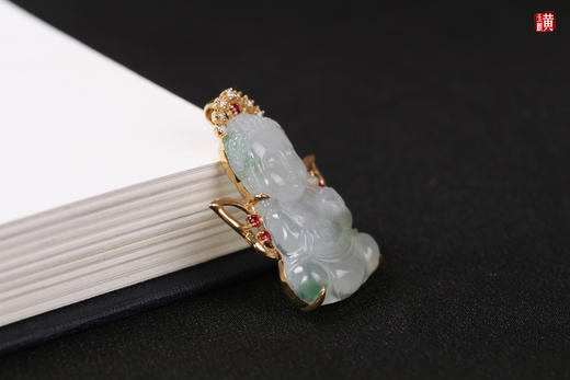 天然翡翠【宝宝佛】吊坠 镶嵌：18K金镶 商品图3
