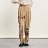 谜底裤松萝卜裤女2024年夏季新品复古时尚印花西裤长裤242MK0522 商品缩略图0