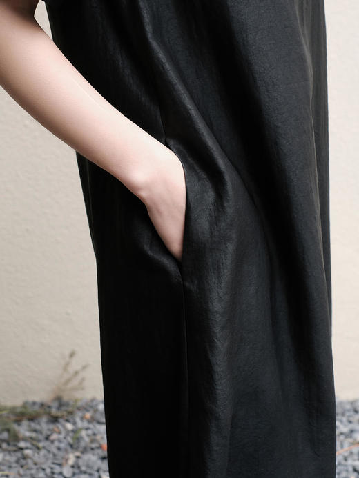 盛唐牡丹 |龟纹香云纱短袖长裙 商品图1