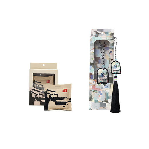 吴冠中 两用礼盒-大宅挂饰-都市之恋  香薰 车载香包  香包香囊 挂饰配件 送朋友 礼物 商品图4