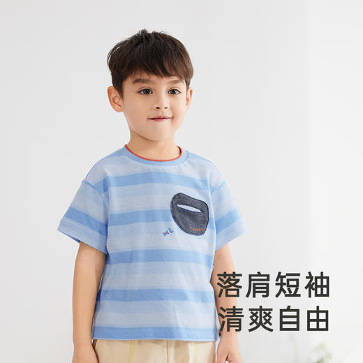 【商场同款】英氏童装T恤夏季纯棉男童上衣短袖新款儿童夏装 商品图1