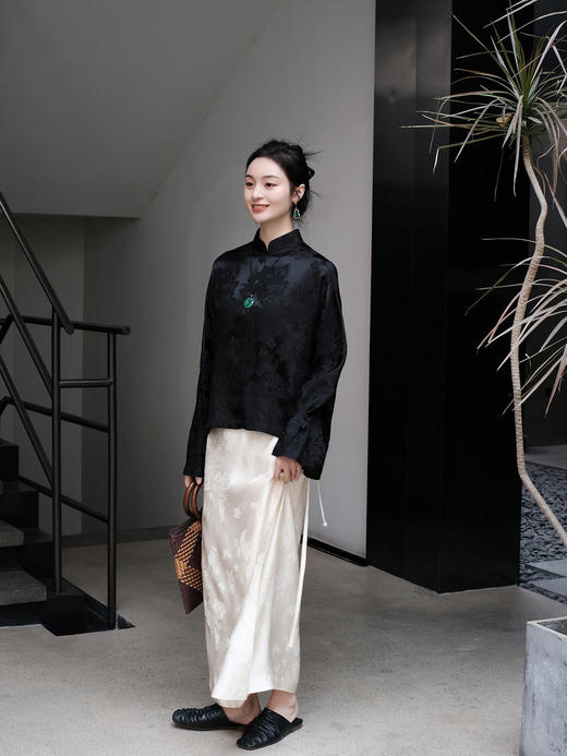 盛唐牡丹 |凤凰纹冠乐绉女上衣 商品图11