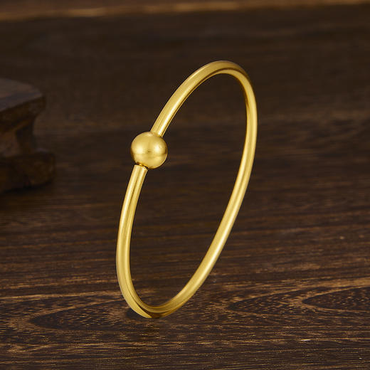 【限时克减150元】足金999 椭圆形古法空心圆珠手镯可打开DIY手镯(UGFSZ00023)（预售产品下单后不退款不退货不换货不补差价（预售产品下单后不退款不退货不换货不补差价 商品图1