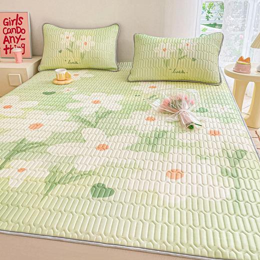 2025卡通小清新凉感丝大版乳胶凉席三件套1.5m2米冰丝凉席子直播 商品图14
