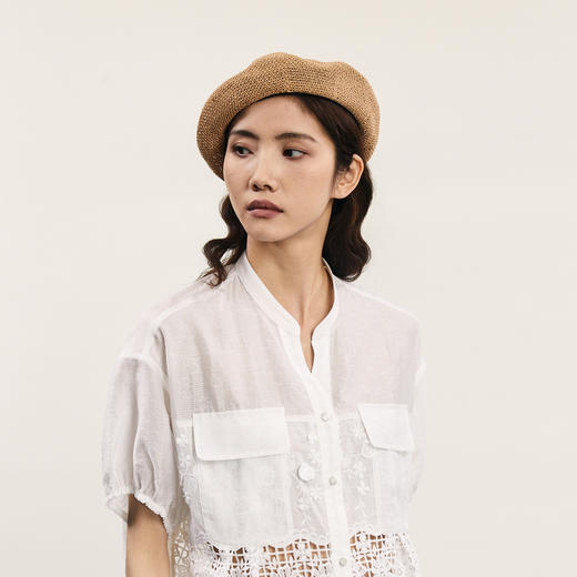 谜底贝雷帽女士2024年夏季新品复古学院风时髦出游帽子242MQ0904 商品图1