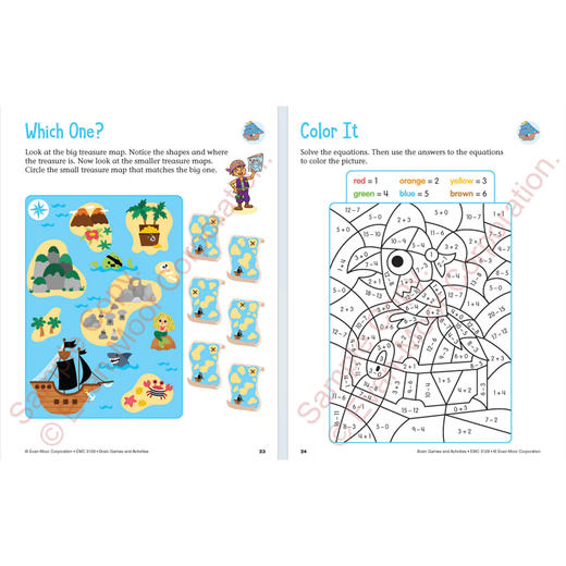 【安潇推荐】Evan-Moor Brain Games and Activities, Ages 4-11 脑力游戏与活动 幼儿园到六年级 4册套装 少儿英语美国进口原版教辅 商品图2