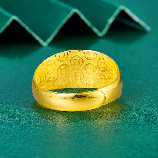 足金999.99 五9黄金福字活口蛇肚戒(ACJZ00159)（预售产品下单后不退款不退货不换货不补差价（预售产品下单后不退款不退货不换货不补差价 商品图2
