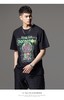 PINLI品立夏季新款印花烫钻纯棉短袖T恤男士潮牌卡通休闲体恤BG242111040 商品缩略图8