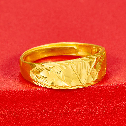 【限时克减128元】足金999.9 黄金雀羽蛇肚活口戒(JZ00686-01)（预售产品下单后不退款不退货不换货不补差价（预售产品下单后不退款不退货不换货不补差价 商品图1