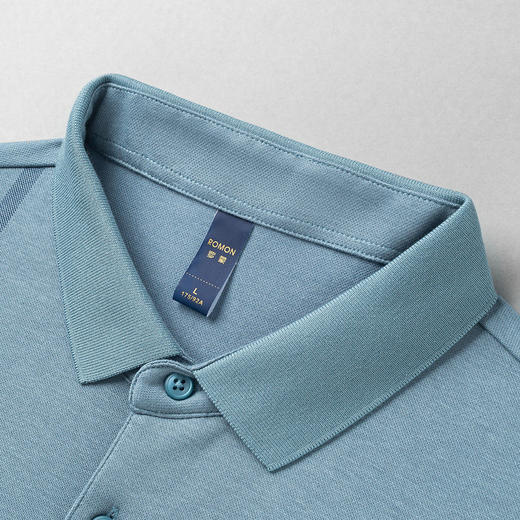 【福利款】罗蒙男士春秋含桑蚕丝莫代尔polo衫男长袖男士polo衫长袖 商品图6