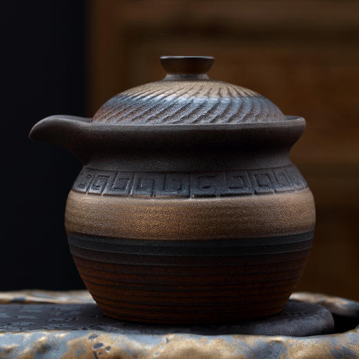 京品堂丨原矿粗陶老坛 茶壶 茶杯 茶具 200ml 商品图1
