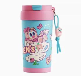 uooha多巴胺双饮咖啡杯海伦花园-蓝红