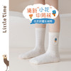 littletime2024春夏透气卡通提花女童中筒袜白色韩版儿童运动袜 商品缩略图4