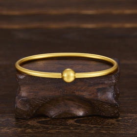 【限时克减150元】足金999 椭圆形古法空心圆珠手镯可打开DIY手镯(UGFSZ00023)（预售产品下单后不退款不退货不换货不补差价（预售产品下单后不退款不退货不换货不补差价