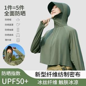 【冰丝纤维，触肤凉感！】爆款UPF50+冰丝防晒衣男女，2024年新款防紫外线皮肤衣，防晒服长袖透气-lm！