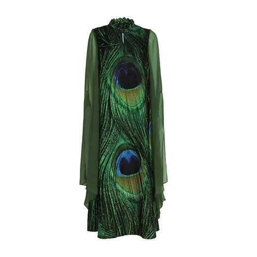 雀翎戏绿飘逸水袖连衣裙 | 杨丽萍老师同款 | 现货加急发 商品图9