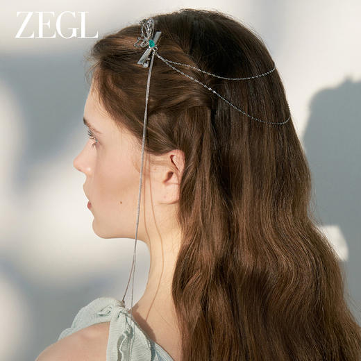 ZEGL设计师精灵之舞流苏蝴蝶发夹边夹侧边发卡女2024新款头饰发饰 商品图4