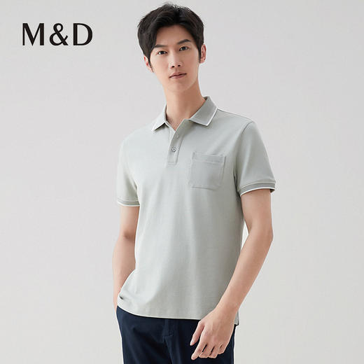 【名盾】时尚撞色POLO衫，优质新疆长绒棉面料，吸湿散热，冰爽舒适MXBL22633B 商品图1