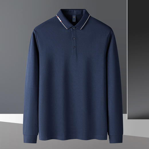 罗蒙男士polo衫男t恤长袖上衣春秋休闲百搭长袖t恤男打底衫 商品图5
