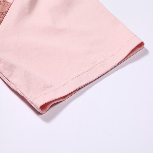 都市丽人亲情蜜语舒适外出春夏睡衣女32支CVC单面家居服薄款短袖短裤女士棉质套装LH40A8 商品图7