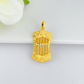 【限时克减128元】足金999.9 #招财进宝 招财进宝如意算盘吊坠（算盘珠可动）(AF070DZ00059)预售产品下单后不退款不退货不换货不补差价