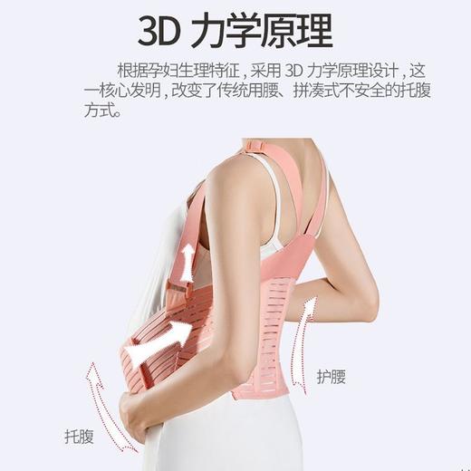 【3D力学！仿生双手托腹带】挎肩托腹带45°腹底上托不压肚子， 背带款透气不闷热，四季款孕妇护腰带腰部支撑带托腹带QQ 商品图2