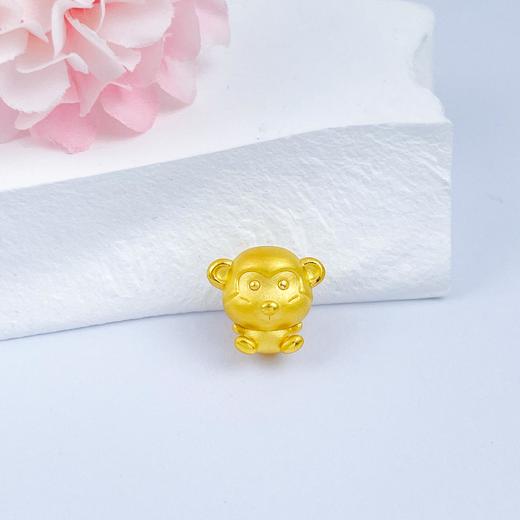 【限时7.5折】【定价黄金】足金 3D硬金猴年生肖猴手串(V3DSC00285)预售产品下单后不退款不退货不换货不补差价 商品图0