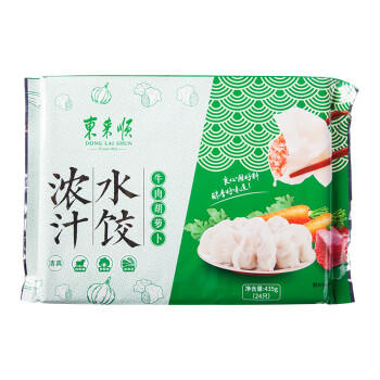 东来顺牛肉胡萝卜水饺435g（24只）饺子蒸饺煎饺早餐夜宵速冻清真食品 商品图6