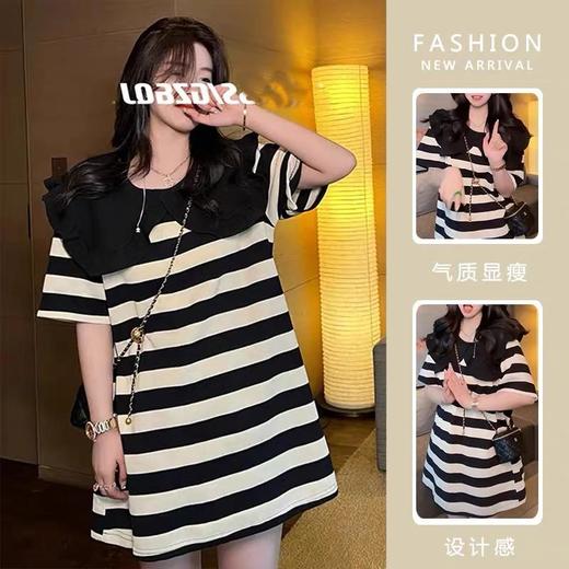 【YT商品推广】娃娃领黑白裙 商品图0