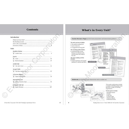 Evan-Moor Reading Comprehension:Fiction Grade 1-6 阅读理解系列 虚构类 美国加州教辅 evanmoor 商品图2