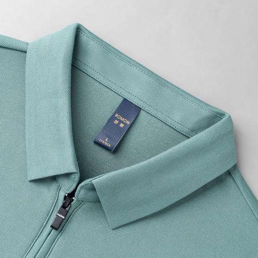 【拉链款】罗蒙男士春秋精美刺绣polo衫男长袖休闲百搭男士polo衫长袖 商品图4