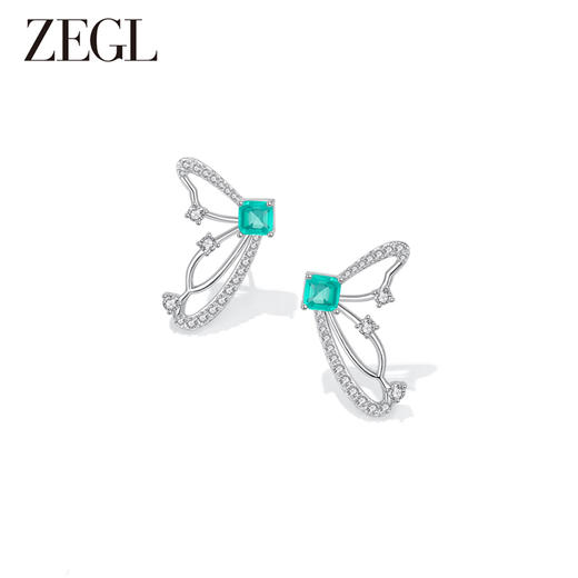 ZEGL设计师精灵之舞系列蝴蝶耳环女2024新款仙女耳钉925银针耳饰 商品图4