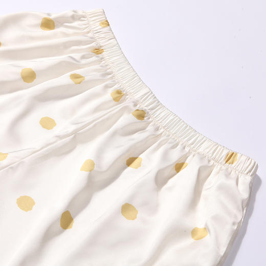 都市丽人生活家居春夏睡衣女冰雪丝印花家居服薄款短袖短裤女士丝质套装LH42E1 商品图5