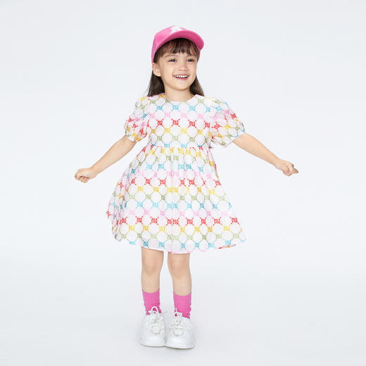 女童炫彩老花连衣裙裙子夏季新款安奈儿童装实体店同款XG423710 商品图3
