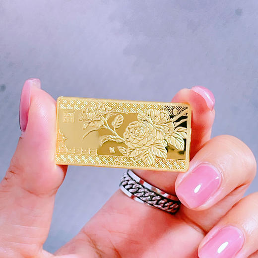 【限时克减150元】【10克】足金999.9 #投资理财 花开富贵金条10g（配亚克力盒）(YDJT00008-04)（预售产品下单后不退款不退货不换货不补差价） 商品图6