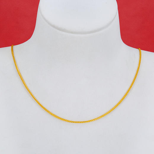 【限时克减150元】足金999.99 五9黄金方肖邦链项链(ACXL00005-6)补差价）预售产品下单后不退款不退货不换货不补差价 商品图1