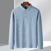 【华夫格】罗蒙男士含桑蚕丝polo衫男长袖t恤男春秋男士polo衫 商品缩略图9