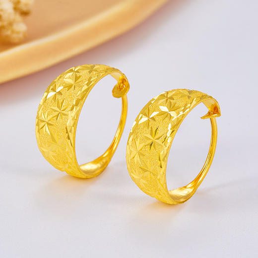 【限时克减150元】足金999.99 五9黄金满天星蛇肚耳包(ACES00079)（预售产品下单后不退款不退货不换货不补差价（预售产品下单后不退款不退货不换货不补差价 商品图0