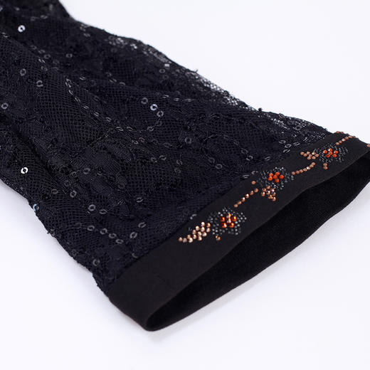 MC808斯尔丽2024春季新款时尚小圆领直身宽松烫钻小礼服款连衣裙 商品图5