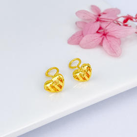 【限时克减150元】足金999.99 五9黄金镂空心形影底耳钉(ACES00134)（预售产品下单后不退款不退货不换货不补差价（预售产品下单后不退款不退货不换货不补差价