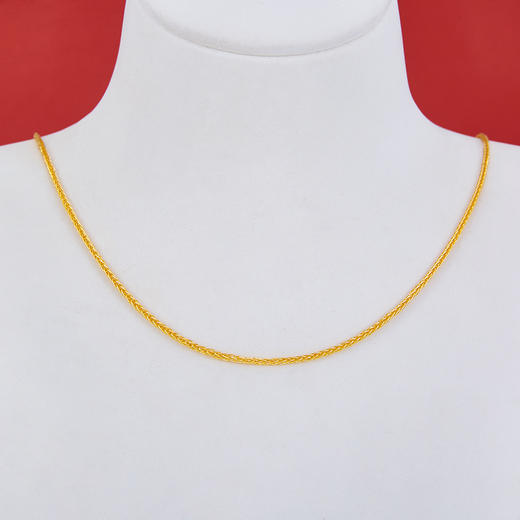 【限时克减138元】足金999.9 圆肖邦链项链(XL00014-02)补差价）补差价）预售产品下单后不退款不退货不换货不补差价 商品图1