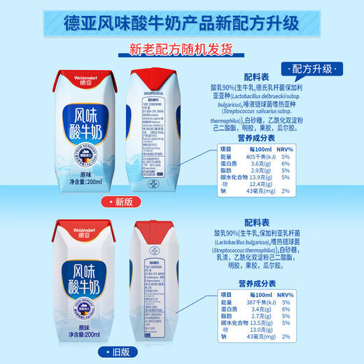 德亚（Weidendorf）德国进口常温原味酸牛奶200ml*10盒礼盒装高端送礼营养早餐 商品图4